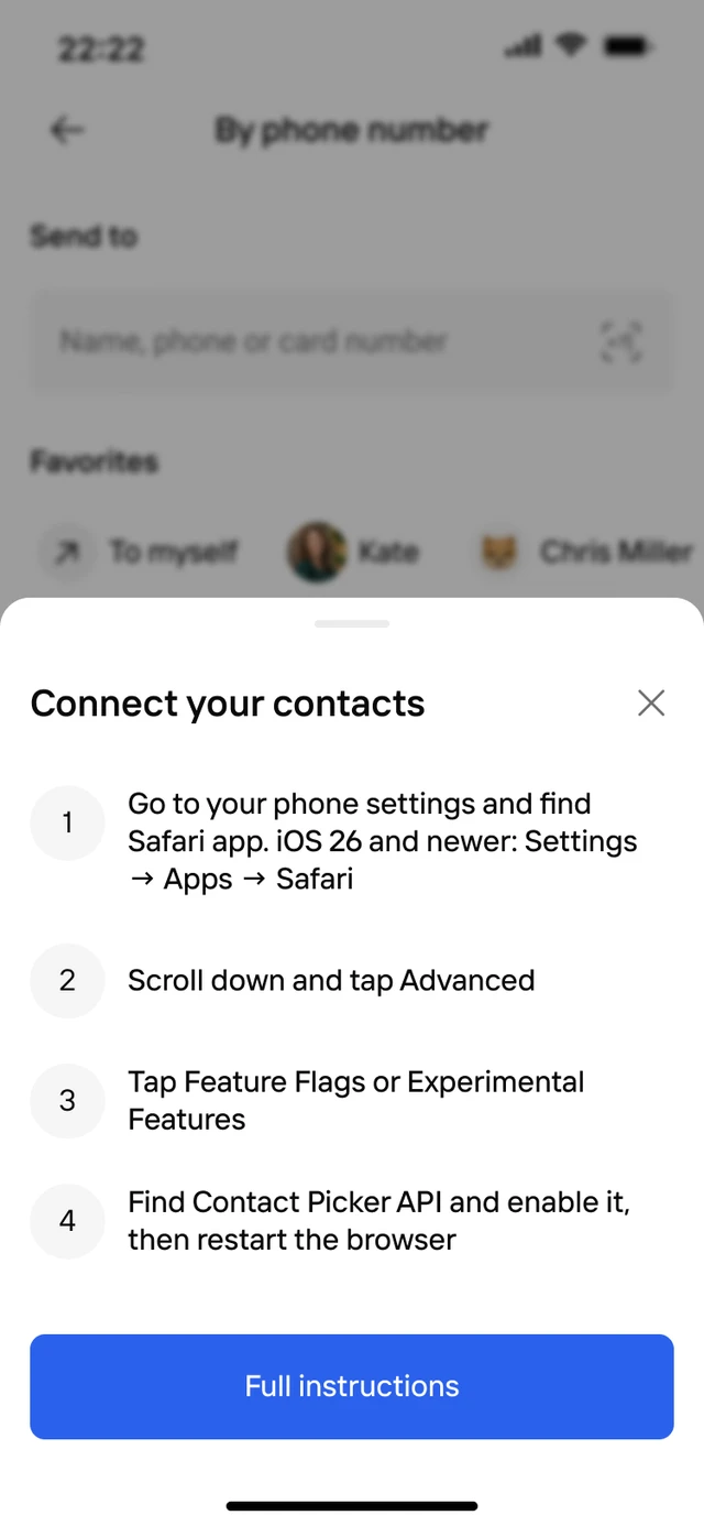 Address book onboarding, screen 1